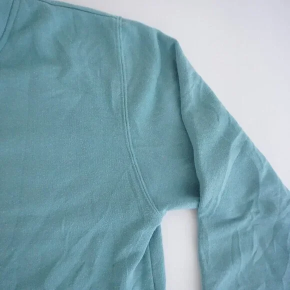 Vintage Shenanigans Teal Cardigan Floral Embroidery Romantic Coastal Grandma M - Picture 8 of 11